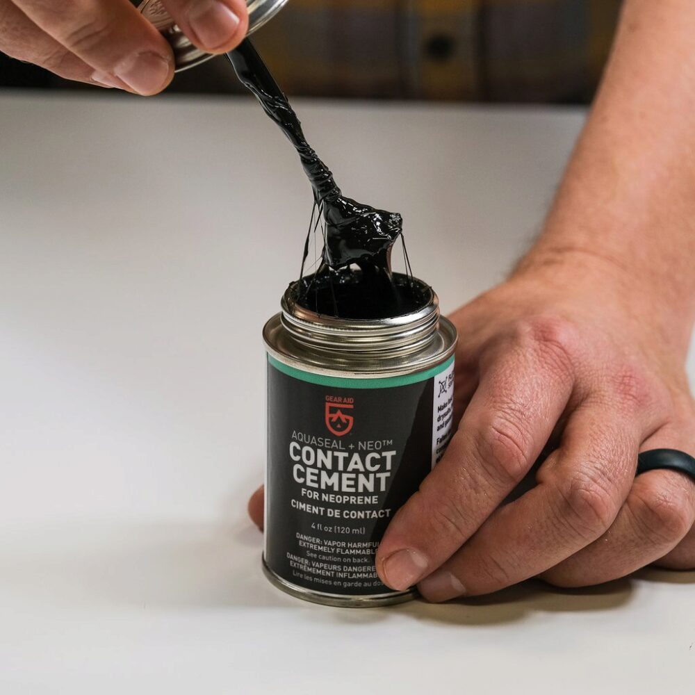 
                  
                    Repair Neoprene - Gearaid AQUASEAL+NEO contact cement 4oz **1-2 WEEKS 🚚**
                  
                