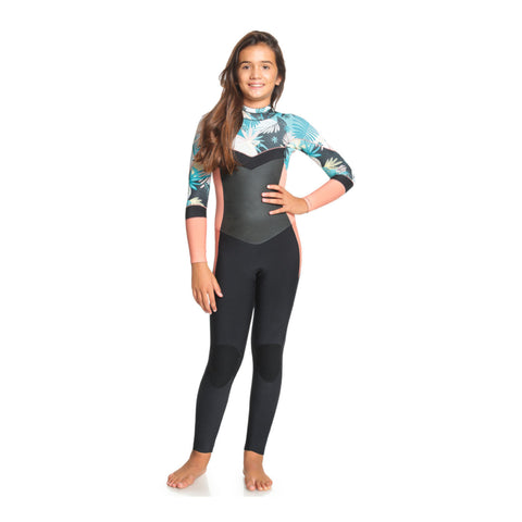 4/3 Girls Roxy Syncro GBS  Back Zip Wetsuit