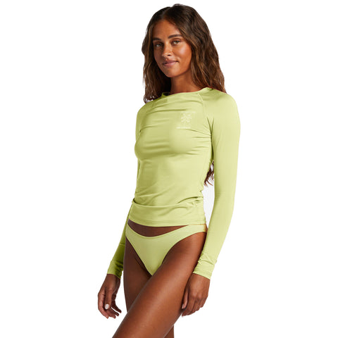 Billabong - Sol Searcher Long Sleeve UPF 50 Rashguard - Light Lime - Surf Ontario