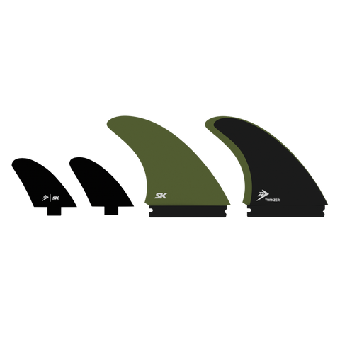 Endorfins TWIN - STU KENSON TWINZER FIN SET - Large (SCREWS INTO FUTURES FIN BOX)
