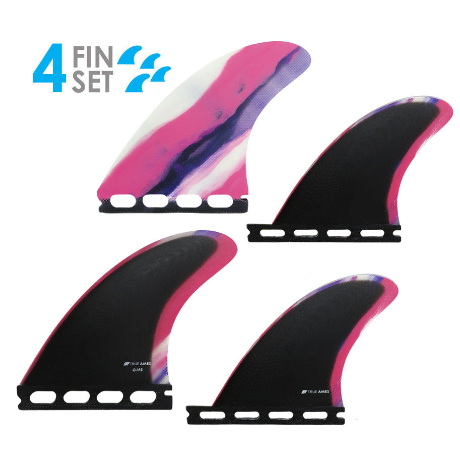 
                  
                    True Ames Quad - Futures Compatible (Solid Fiberglass) - Pink Abstract **1-2 WEEKS 🚚**
                  
                