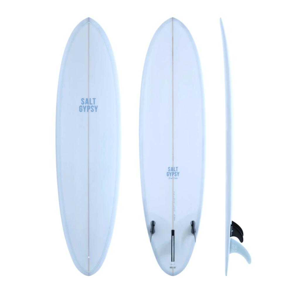 Salt Gypsy 6 8 Mid Tide Ocean Blue Tint GSI surfboards Surf