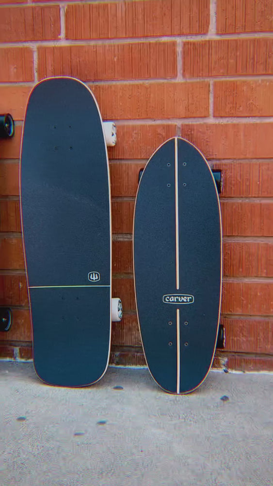 
                  
                    Load and play video in Gallery viewer, Carver -  Carver x Channel Islands 32.5“ Mid Sage Surfskate Complete C7 Raw (V5) **1-2 WEEKS 🚚**
                  
                