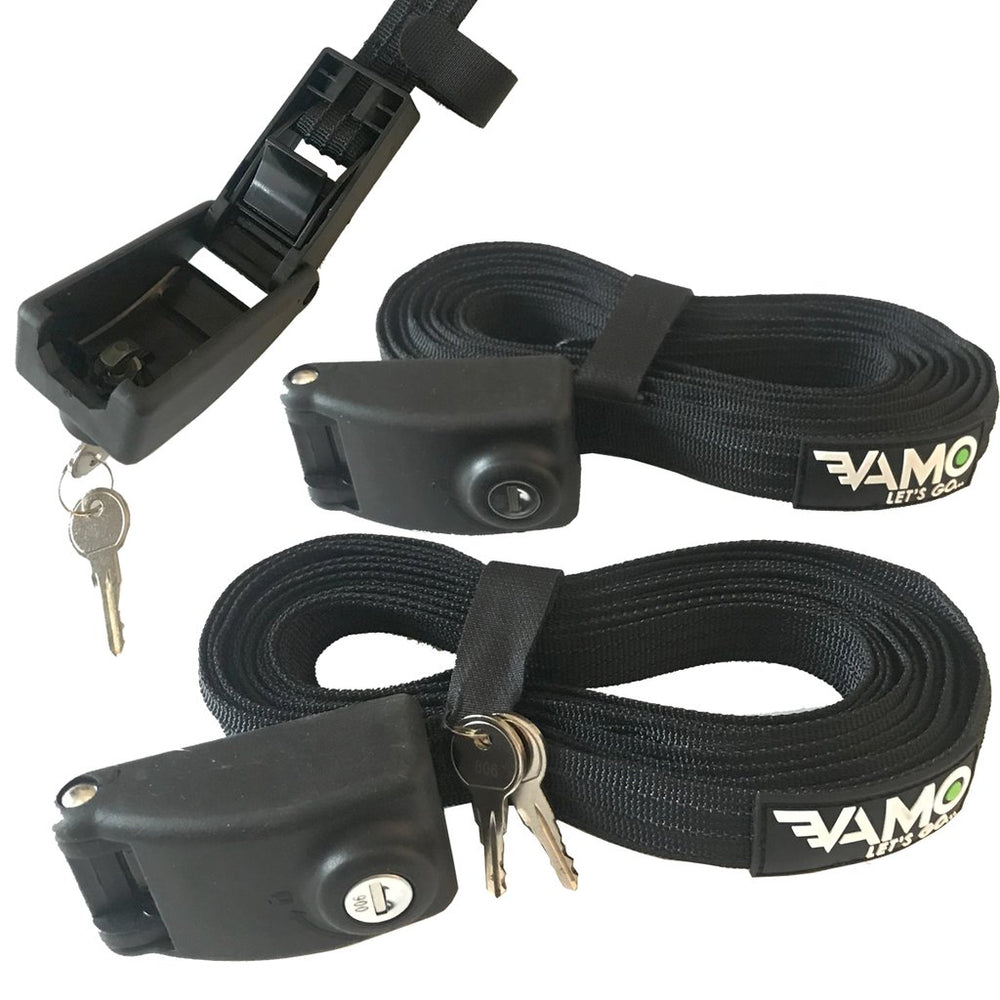 Tie Downs / Straps - Vamo 10' Locking Tie Down Straps with Interwoven Braided Steel Cables