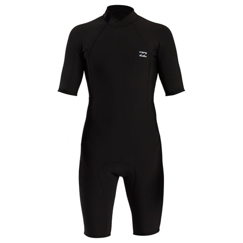 2/2mm Men's Billabong Absolute Back Zip Short Sleeve Springsuit Flatlock - Surf Ontario