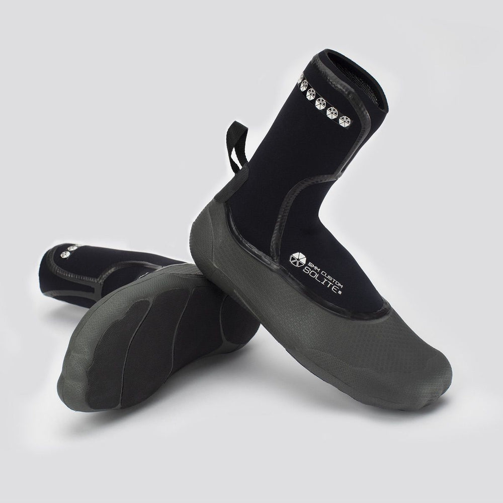 Booties 5mm SOLITE Custom (Black/Grey) - Includes Heat Booster Socks