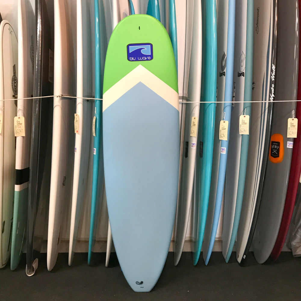 Blu Wave - Lake Log Softy 7.0 Soft Top Surfboard - Lime/Blu