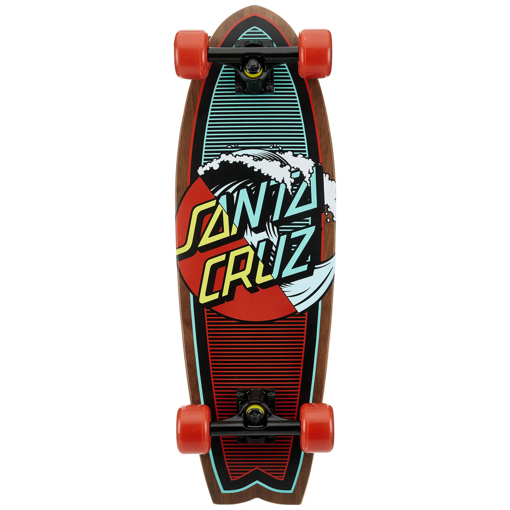 Santa Cruz - Classic Wave Splice Shark Complete - Cruiser Skateboard  8.8 x 27.7