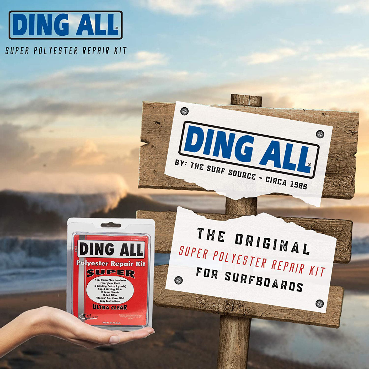 
                  
                    Ding Repair - Ding All Poly SUPER Kit
                  
                