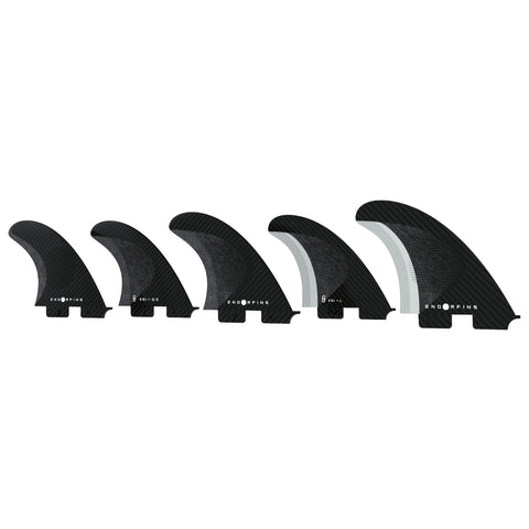 ENDORFINS 5 FIN - Slater KS1 5 Fin Large 2 Tab - Black/Black (SCREWS INTO FCS 2 FIN BOX)