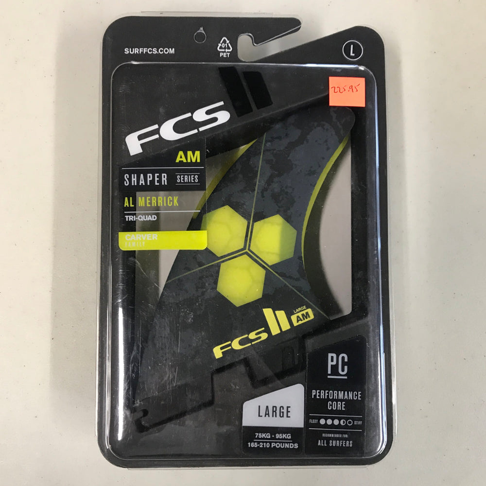 
                  
                    FCS II TRI-QUAD - Al Merrick's 'AM' PC Large Yellow Fins
                  
                