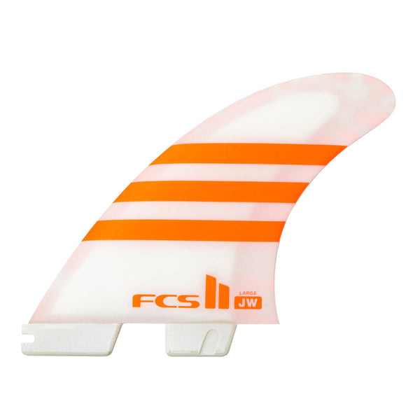 FCS II THRUSTER - Julian Wilson PC AIRCORE Tri Fins Large - Orange/White