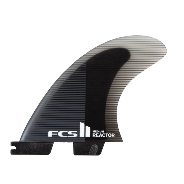 FCS II THRUSTER - Reactor PC Medium Charcoal/Black Tri Fins – Surf