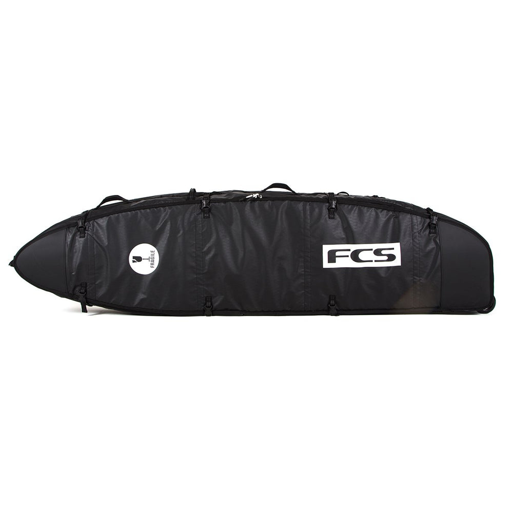 FCS board bag - Travel 3  Hybrid/Funboard Wheelie Bags - 7'0 & 7'6 Black/Grey