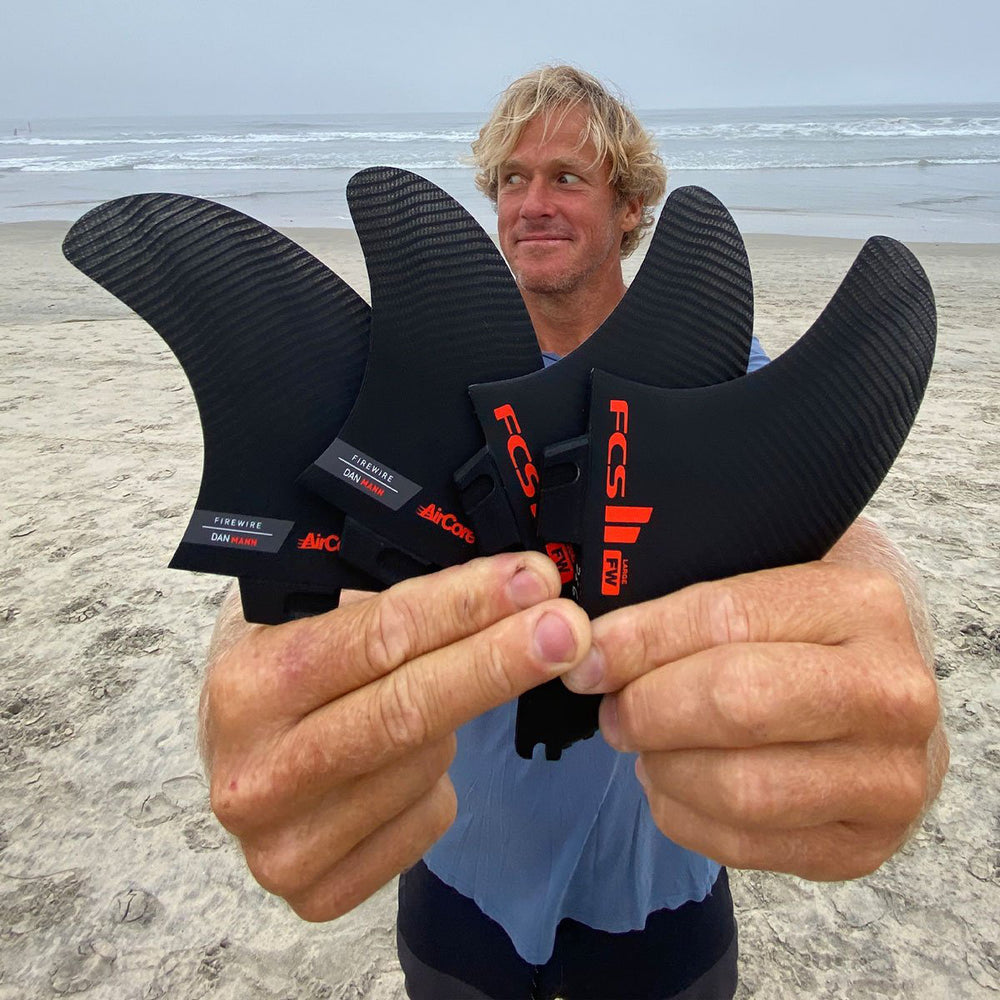 FCS II THRUSTER - Firewire FW PC Black Tri Fins - Medium