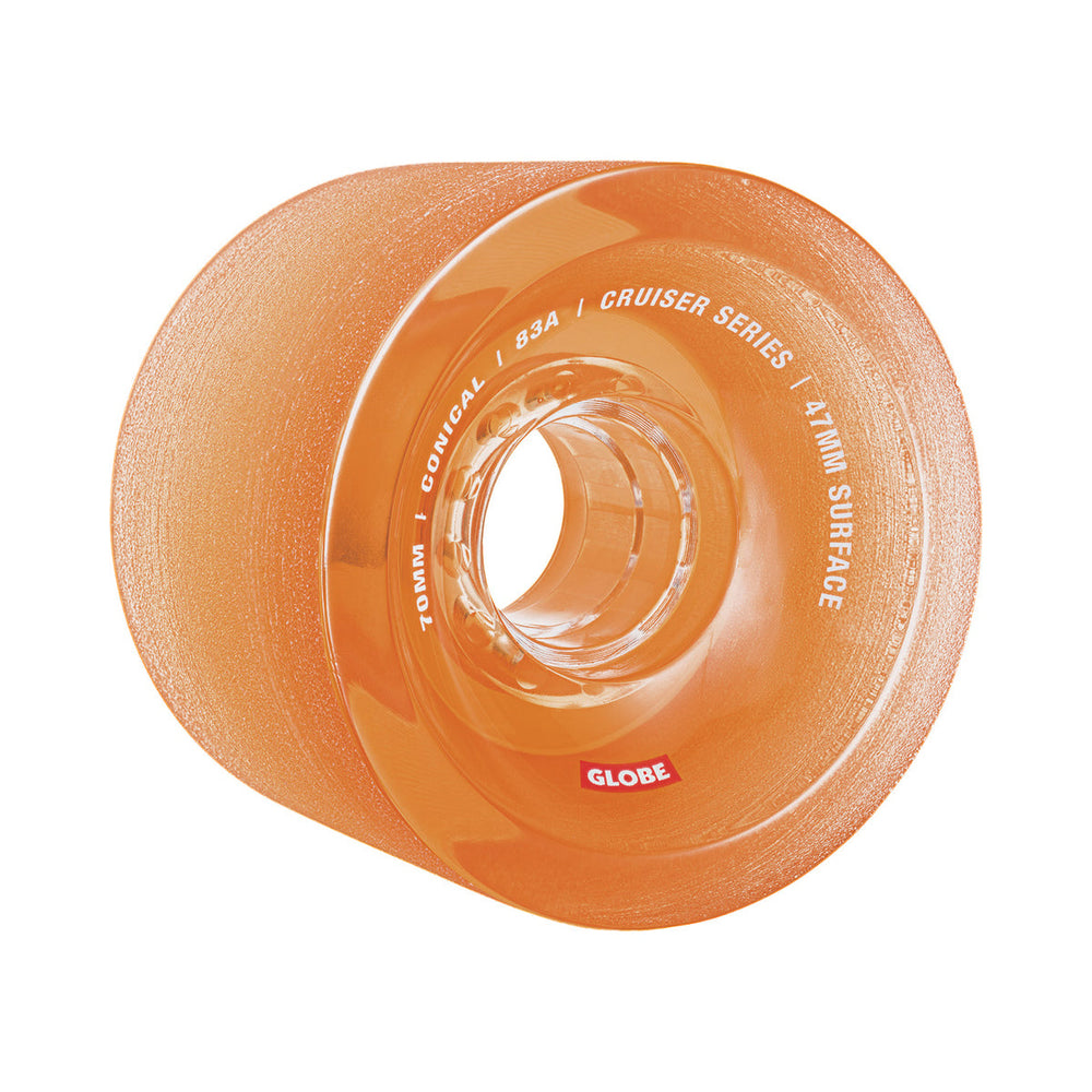 Globe - 70mm Conical Cruiser Wheel - Clear Amber