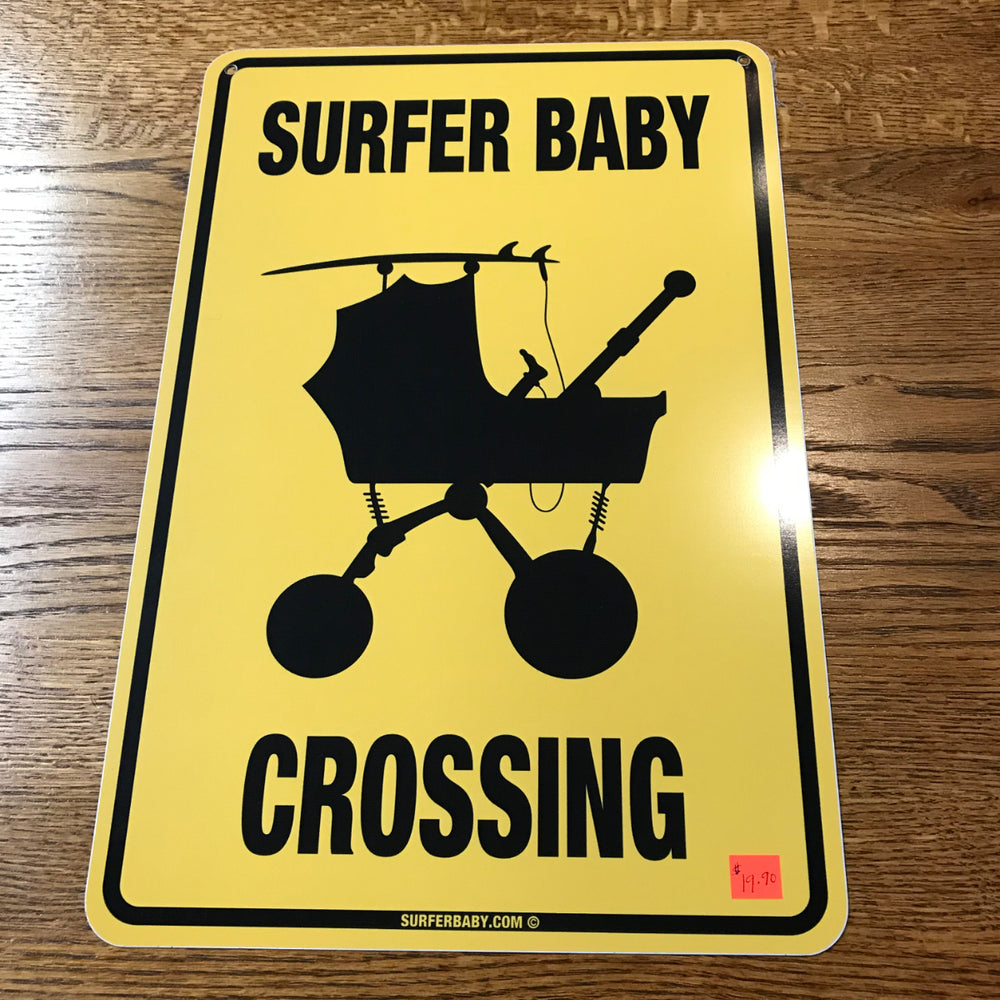 Surfer Baby Crossing sign