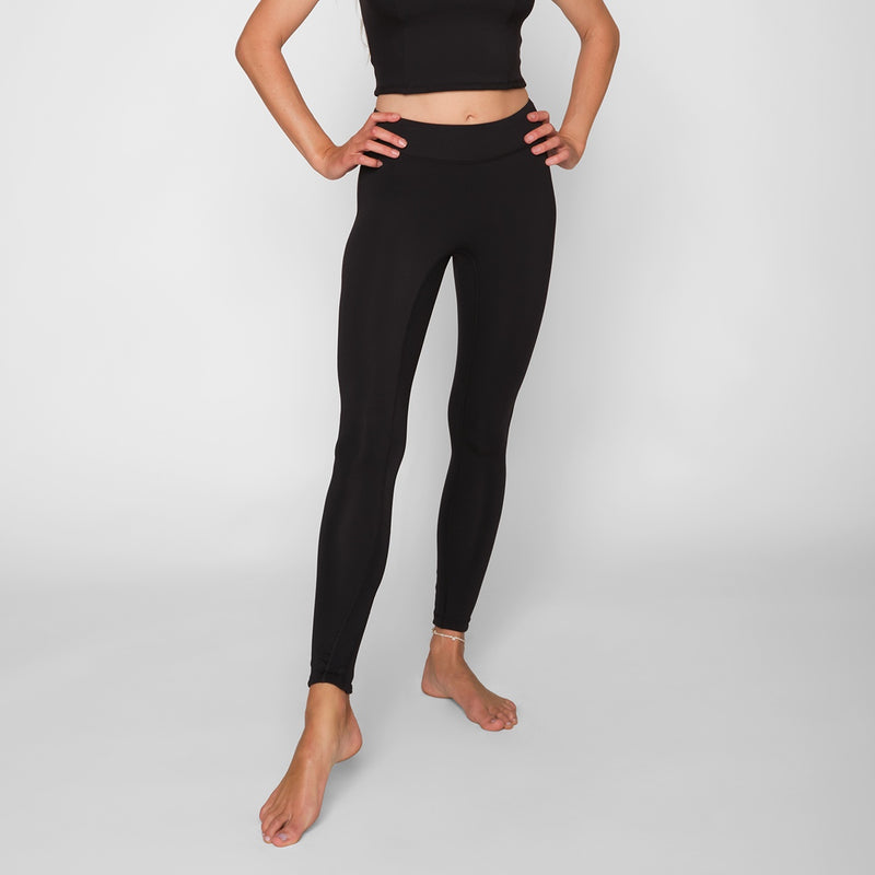 Black thin leggings discount