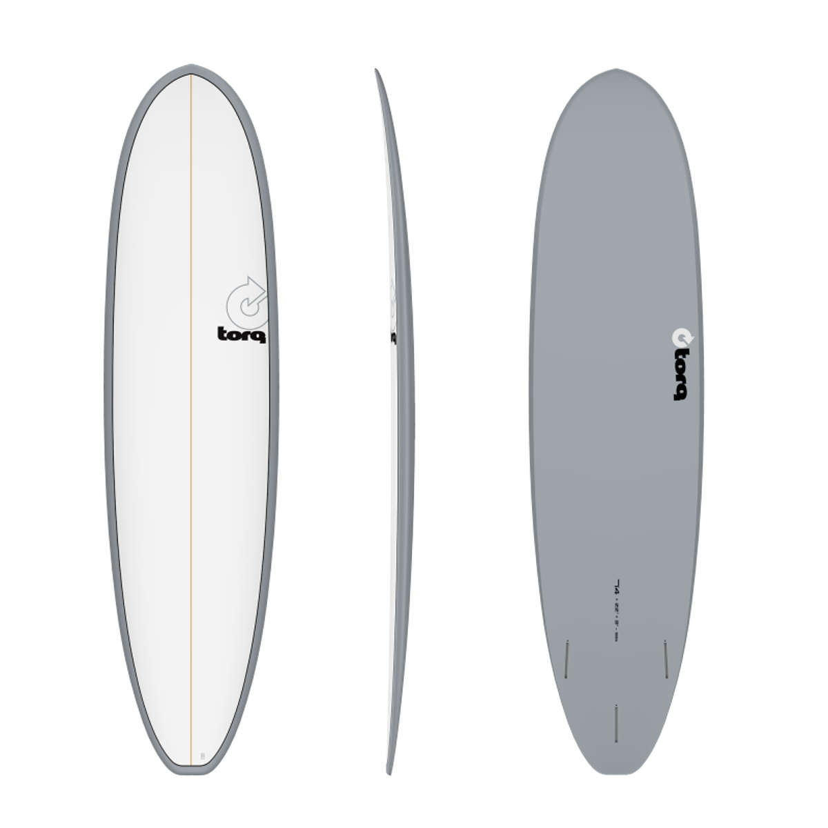 Torq Mod Funboard 7'4 V+ Grey/White – Surf Ontario