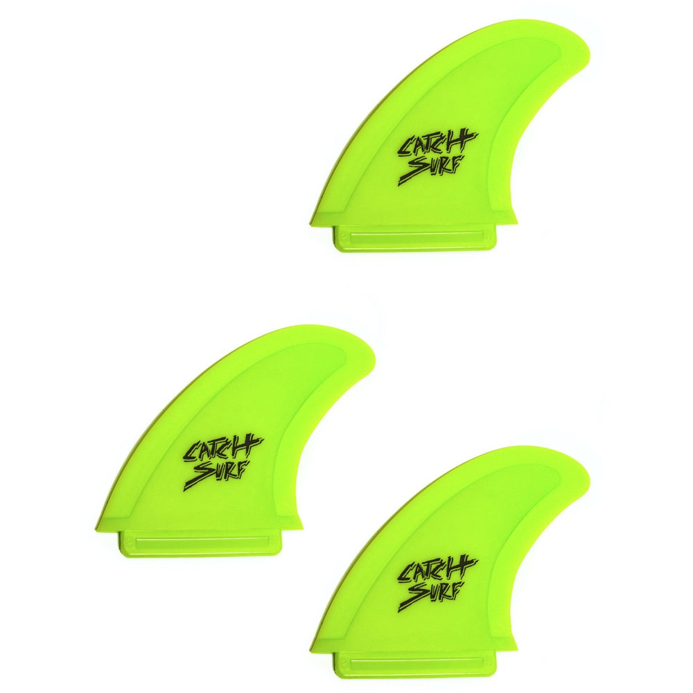  Catch Surf Fins - Hi-Perf Safety Edge: Tri Fin Set Lime - Surf Ontario